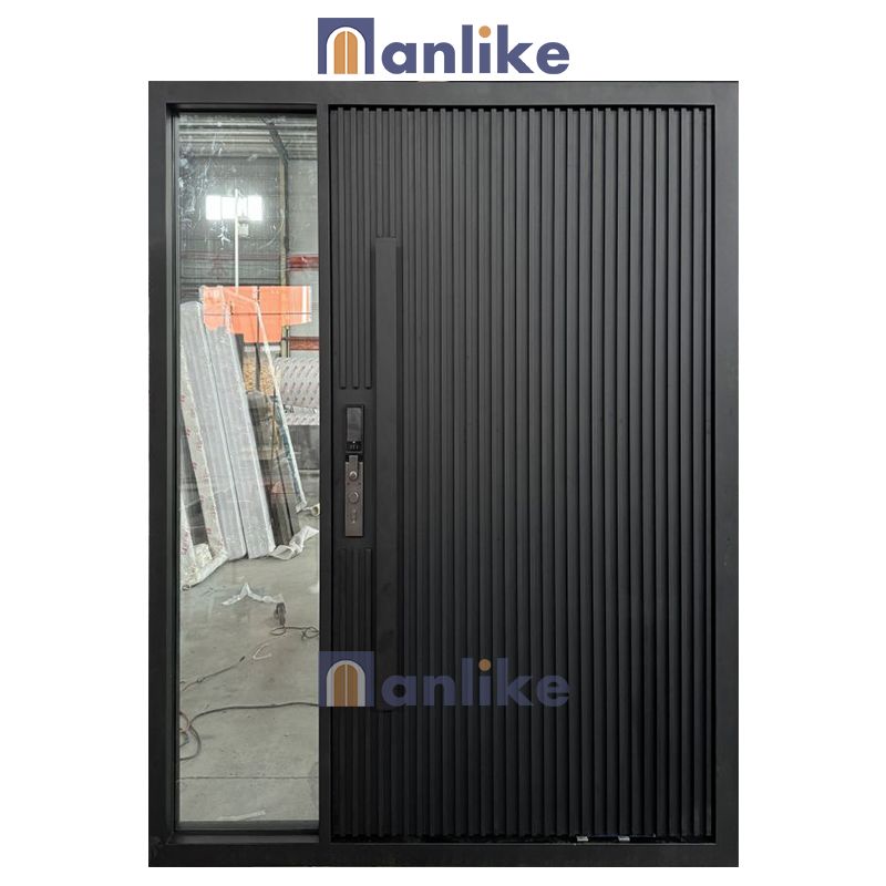 aluminum door with glass window