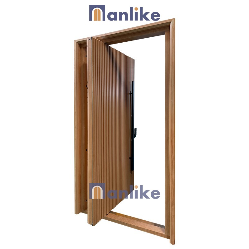 Wooden Look Batten Aluminum door
